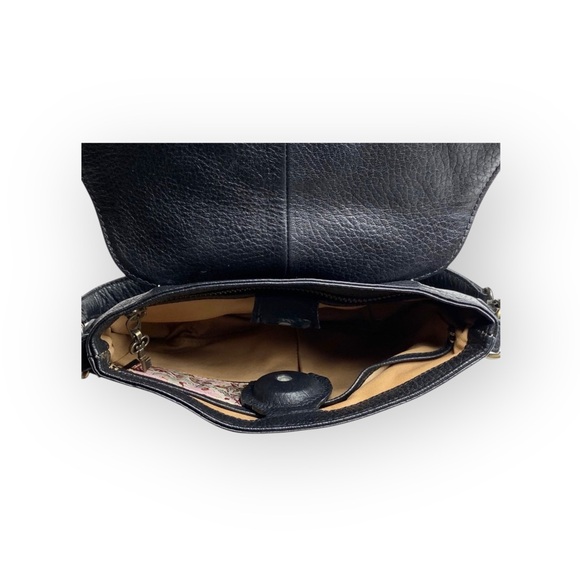new Blush B-Lush ༄ Cavalier Leather + Fur Pouchette Clutch Handbag Bag ༄ Black - Picture 6 of 16